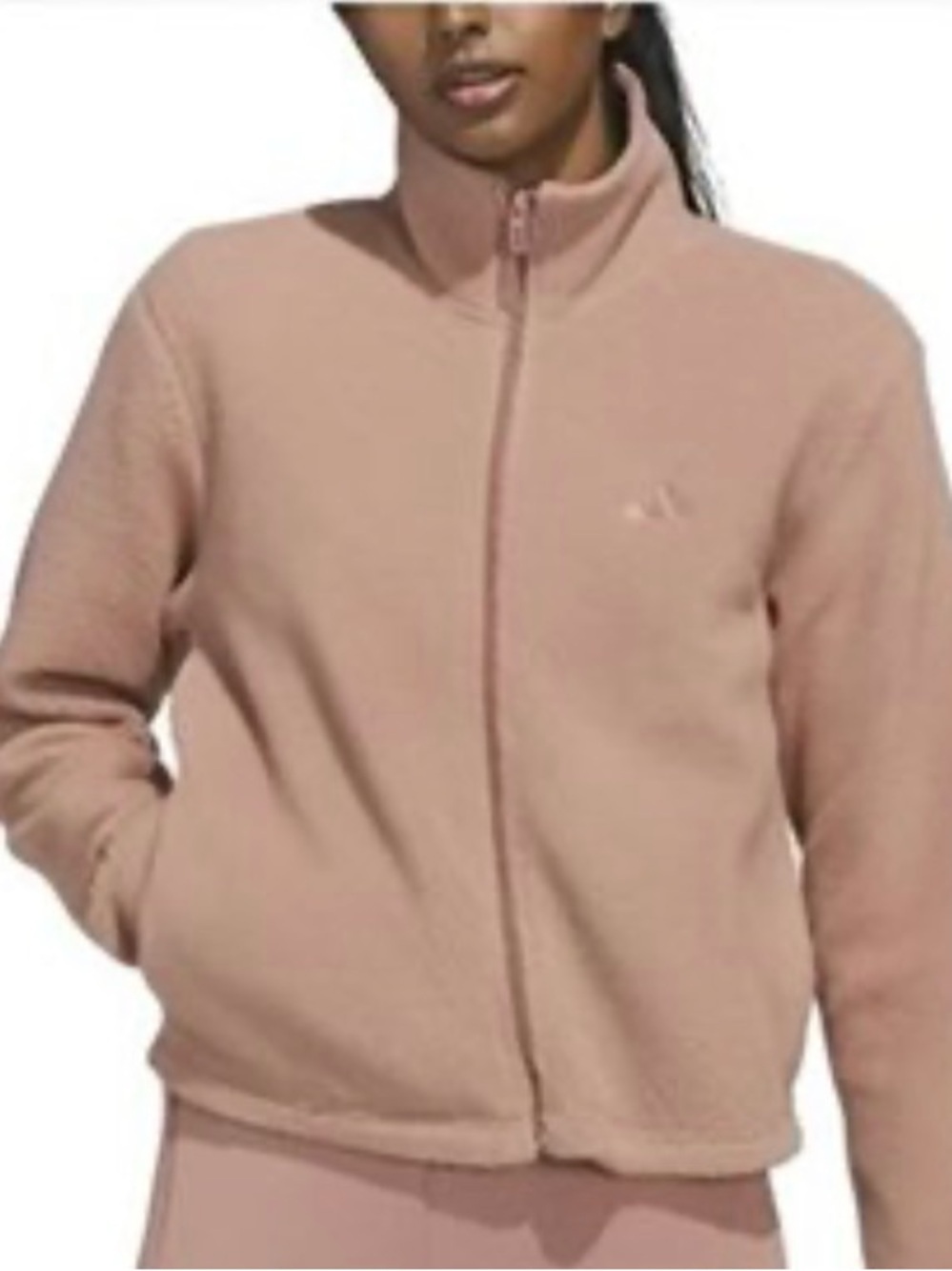 Adidas Pale Pink Full Zip Fleece NWT Size XL